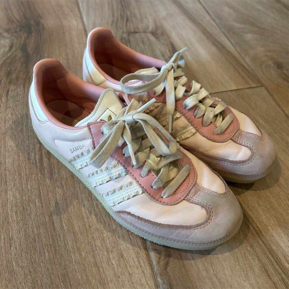 adidas Originals Samba OG Ruffle Stripes Sneakers Pink US 7.5